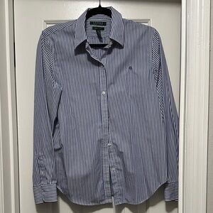 Polo Ralph Lauren Navy Striped Button Down Shirt